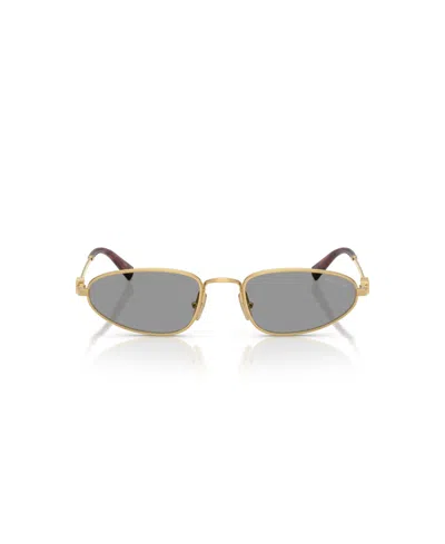 Miu Miu Womens Gold Mu A52s Oval-frame Metal Sunglasses In Gold