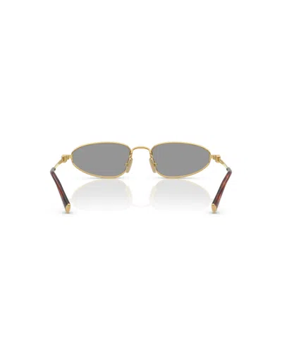 Miu Miu Womens Gold Mu A52s Oval-frame Metal Sunglasses In Gold