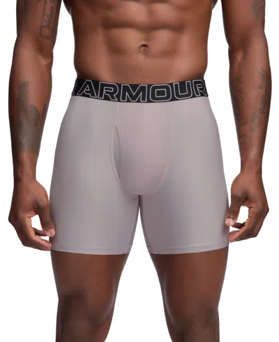 Under Armour Men's 3-pack Performance Tech Solid 6" Boxer Briefs In Blue