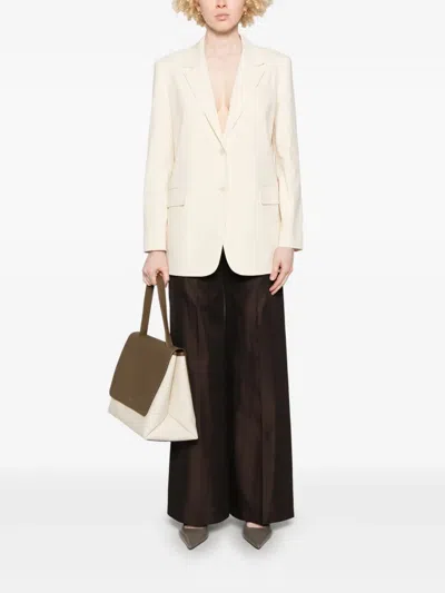 Theory Single-breasted Blazer In Neutrals