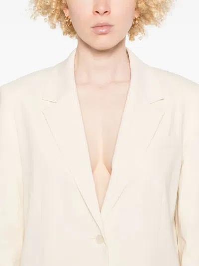 Theory Single-breasted Blazer In Neutrals