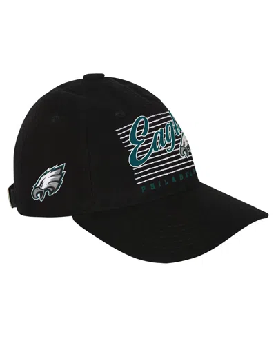 Outerstuff Big Boys And Girls Black Philadelphia Eagles Retro Wooly Adjustable Hat