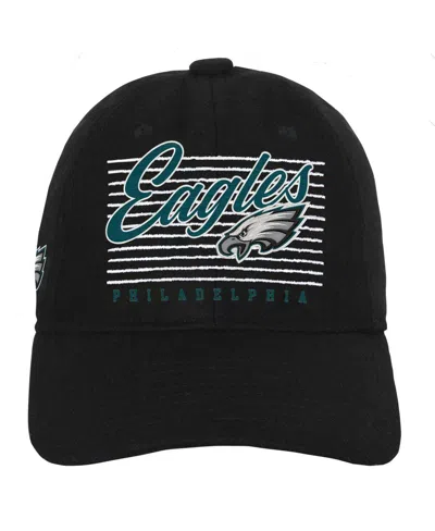 Outerstuff Big Boys And Girls Black Philadelphia Eagles Retro Wooly Adjustable Hat