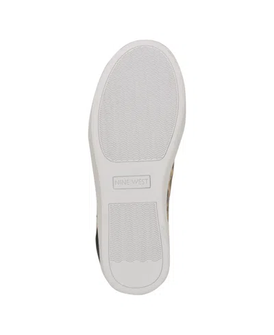 Nine West Women's Tons High Top Hidden Wedge Sneakers In Gold Shimmer Leopard