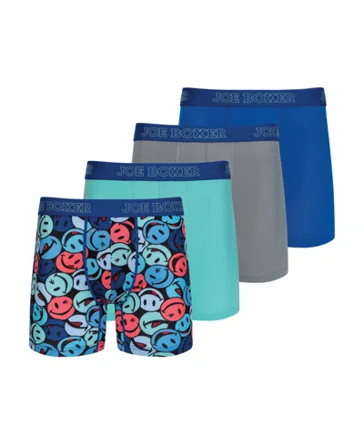 Joe Boxer Men's 4-pack Micro Mesh Boxer Brief In Multi