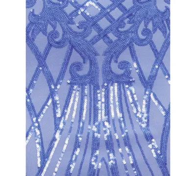 B Darlin Juniors' Sequined Chiffon-tie Bodycon Dress In Dark Periwinkle