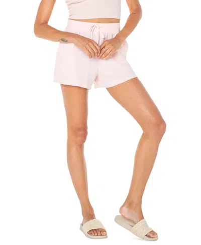 Roxy Midnight Moon Rib Shorts In Rose Quartz