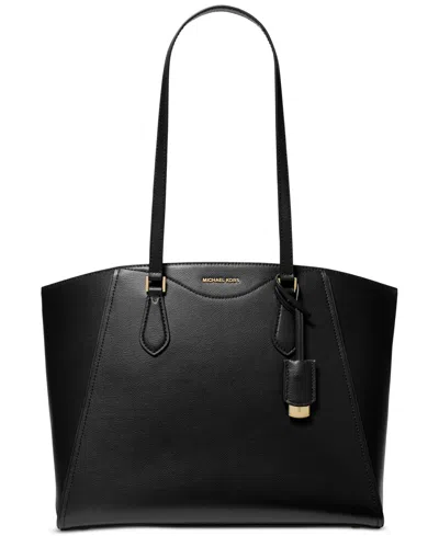 Michael Kors Michael  Taryn Large Leather Tote In Black