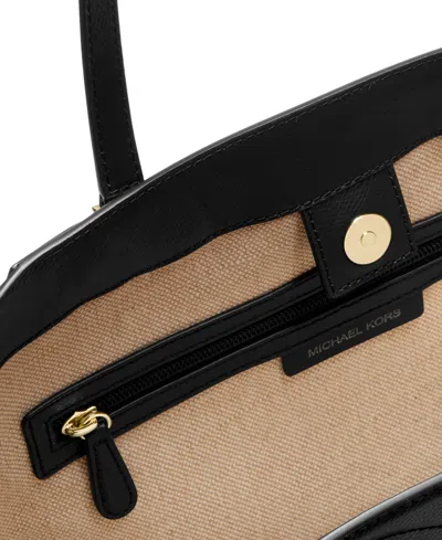 Michael Kors Michael  Taryn Large Leather Tote In Black
