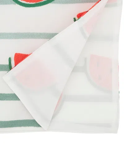 Saro Lifestyle Refreshing Watermelon Slice Table Runner, 16" X 70" In White