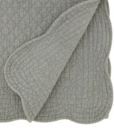 Saro Lifestyle Charming Quilted Table Runner, 16" X 72" In Blue-gray