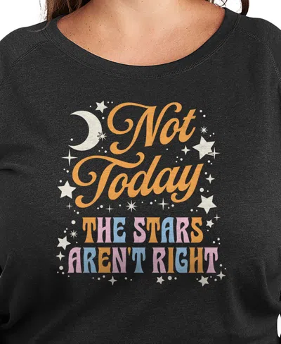 Hybrid Apparel Plus Size Not Today Graphic Pullover T-shirt In Black