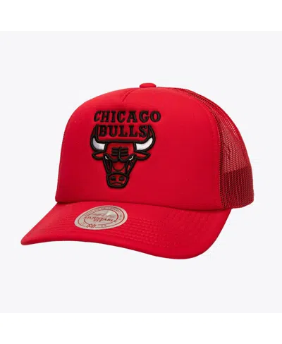 Mitchell & Ness Men's Red Chicago Bulls Core Evergreen Otc Trucker Adjustable Hat In Red