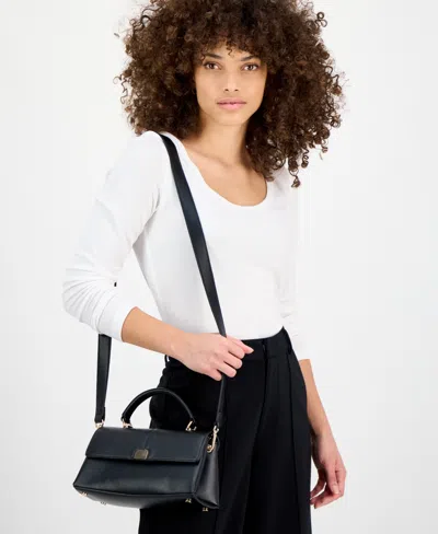 On 34th Kristt Small Solid Top Handle Crossbody, Exclusively At Macy's In Black