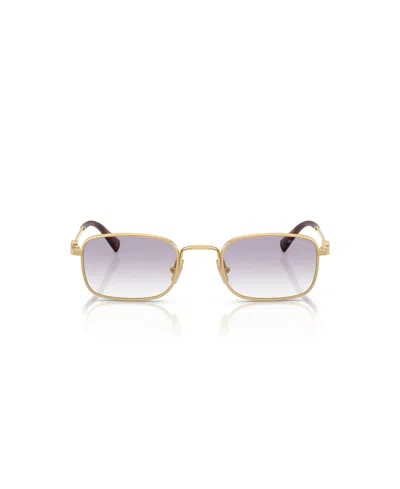 Miu Miu Miu Regard Rectangular Sunglasses In Gold