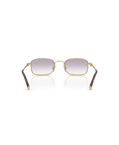 Miu Miu Miu Regard Rectangular Sunglasses In Gold