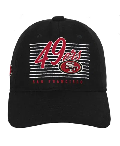 Outerstuff Big Boys And Girls Black San Francisco 49ers Retro Wooly Adjustable Hat