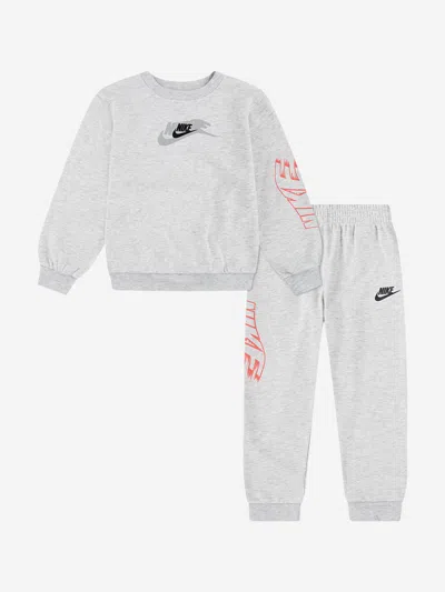 Nike Boys Nsw On The Move Tracksuit In Grey