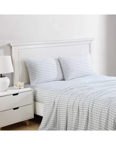 Nautica 200 Thread Count Anchor Lines Cotton Percale Sheet Set