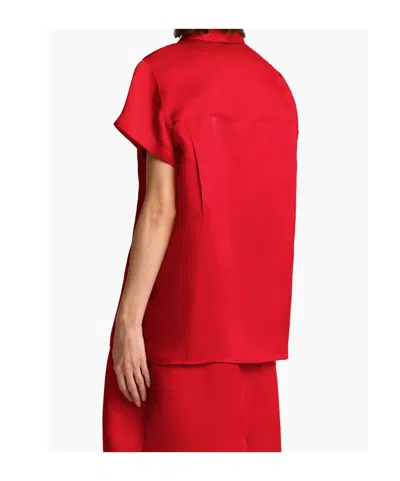 Khaite Keefe Silk Shirt In Red