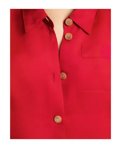 Khaite Keefe Silk Shirt In Red