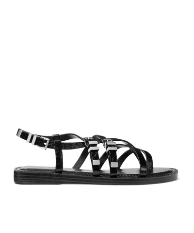 Michael Kors Darrington Black Flat Sandal In Black