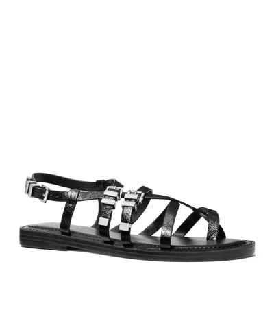 Michael Kors Darrington Black Flat Sandal In Black