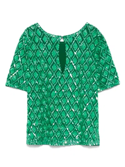 P.a.r.o.s.h Gild Blouse In Green