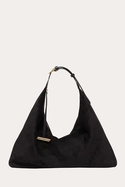 Liffner Pillow Hobo Black Suede