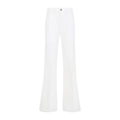 Tom Ford High-waisted Flared Pants With Classic Five-pocket Design In Off White