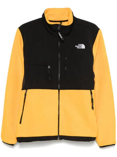The North Face Retro Denali Black/yellow Jacket In Golden