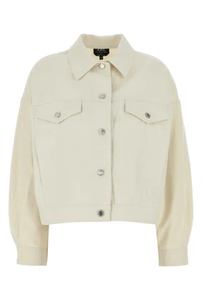 Apc A.p.c. Women's Sainters Denim Jacket In White