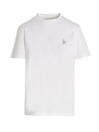 Golden Goose Star White Cotton Crew-neck T-shirt In White