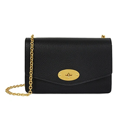 Shop Mulberry Postman's Lock Small Leather Clutch In Black