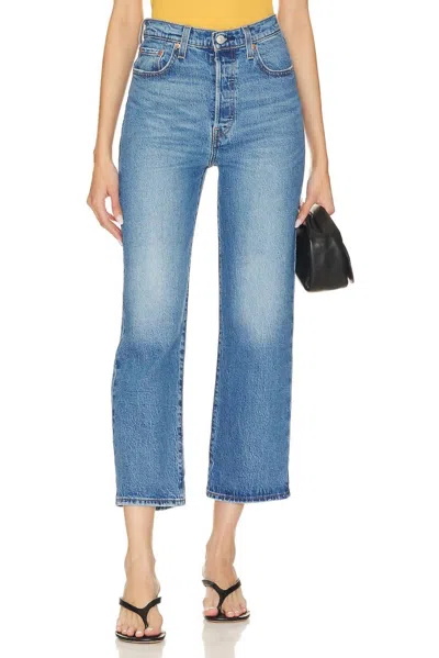 Levi's Ribcage Straight Ankle Jeans In Dance Around In Multi