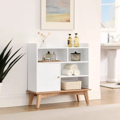 Streamdale Furniture Streamdale Storage Cabinet With Wood Base, Floor Cabinet For Home And Office