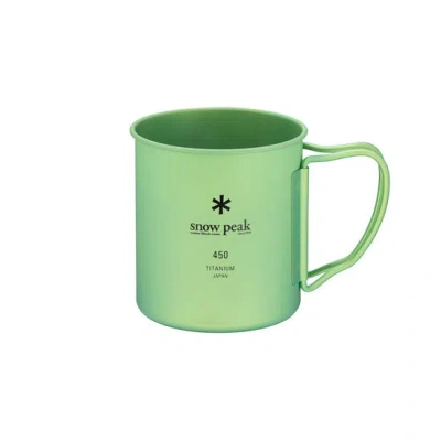 Snow Peak Titanium Single Walled Cup Green In Green