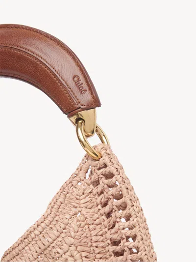 Chloé Chloe Women Antiqued Pink Raffia Banana Handbag In Neutral