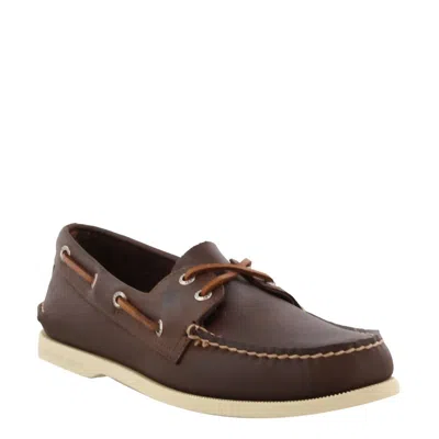 Sperry Men's Authentic Original Boat Shoe In Brown/white In Multi