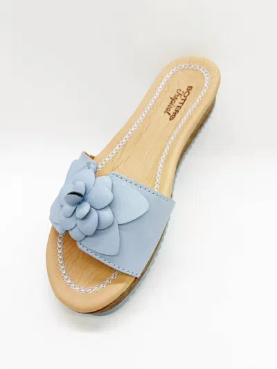 Bottero Napoli Slide On Sandal In Blue In Blue