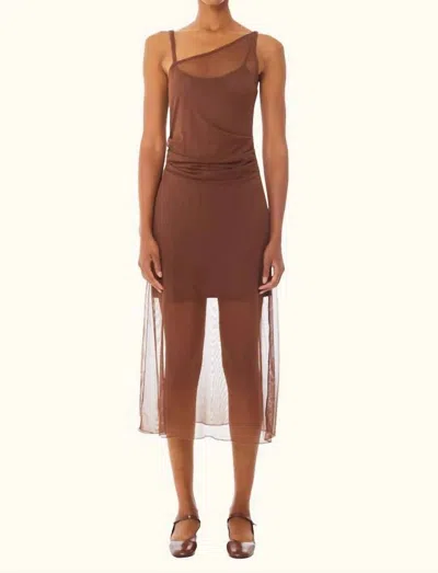 Find Me Now Reversible Mesh Midi Dress In Desert Palm In Multi