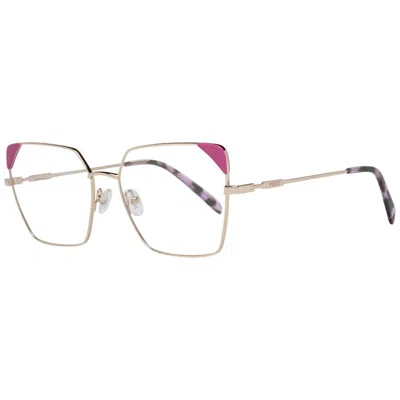 Emilio Pucci Rose Gold Women Optical Frames In Multi