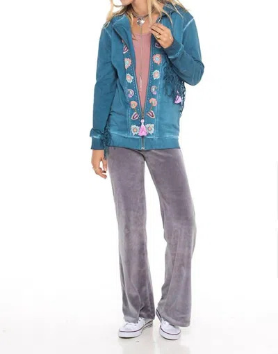 Skemo Velour Pants In Camel In Brown