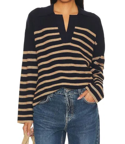 Rails Harris Striped Collared Sweater In Multi