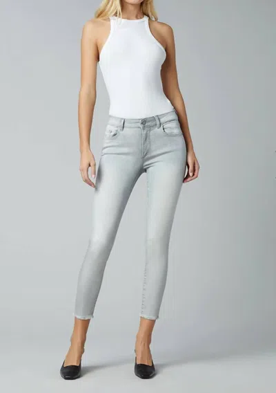 Dl1961 - Women's Florence Skinny Mid Rise Instasculpt Ankle Crop Jeans In Grey