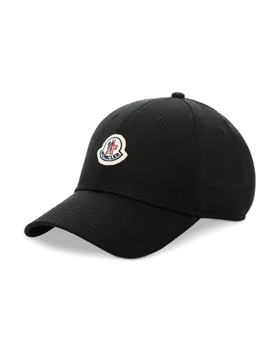 Moncler Logo Patch Baseball Cap In Black
