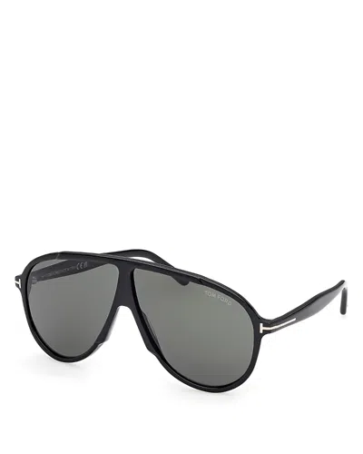 Tom Ford Vladamir Pilot Sunglasses, 65mm In Black/green