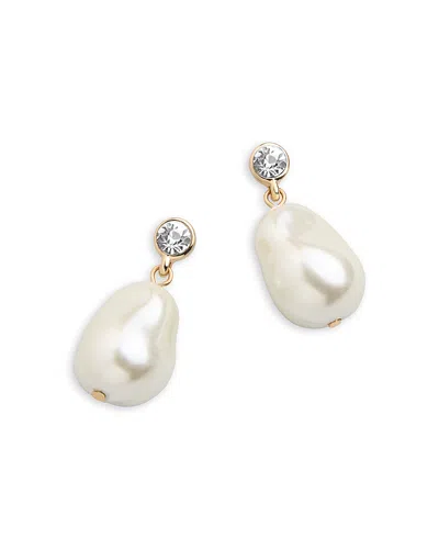 Baublebar Myra Imitation Pearl & Glass Accent Drop Earrings In Pearl