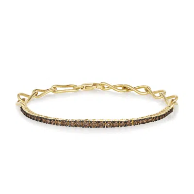 Le Vian Chocolate Diamonds 14k 1.00 Ct. Tw. Diamond Line Bracelet In Yellow