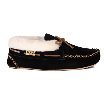 Rj's Fuzzies Women's Annie Moccasins In Black In Black